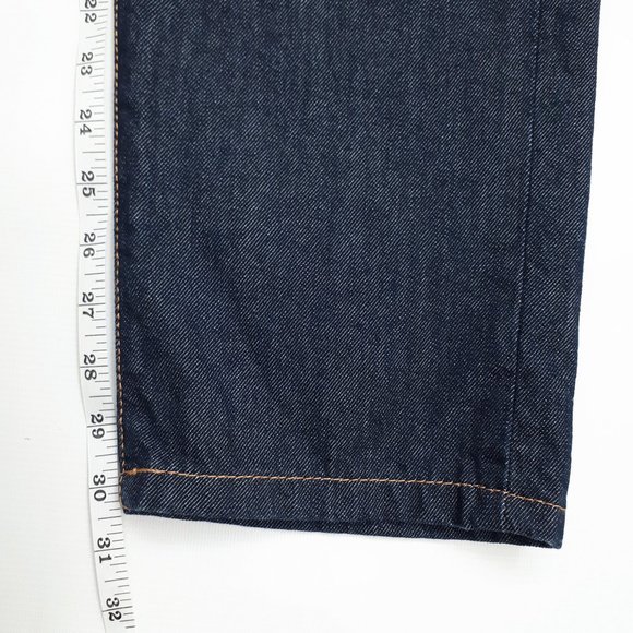ZARA MAN DENIM COLLECTION High Waisted Straight Leg Jeans in Dark Wash - Picture 12 of 16